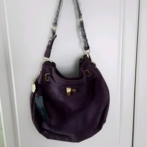 Suede handbag